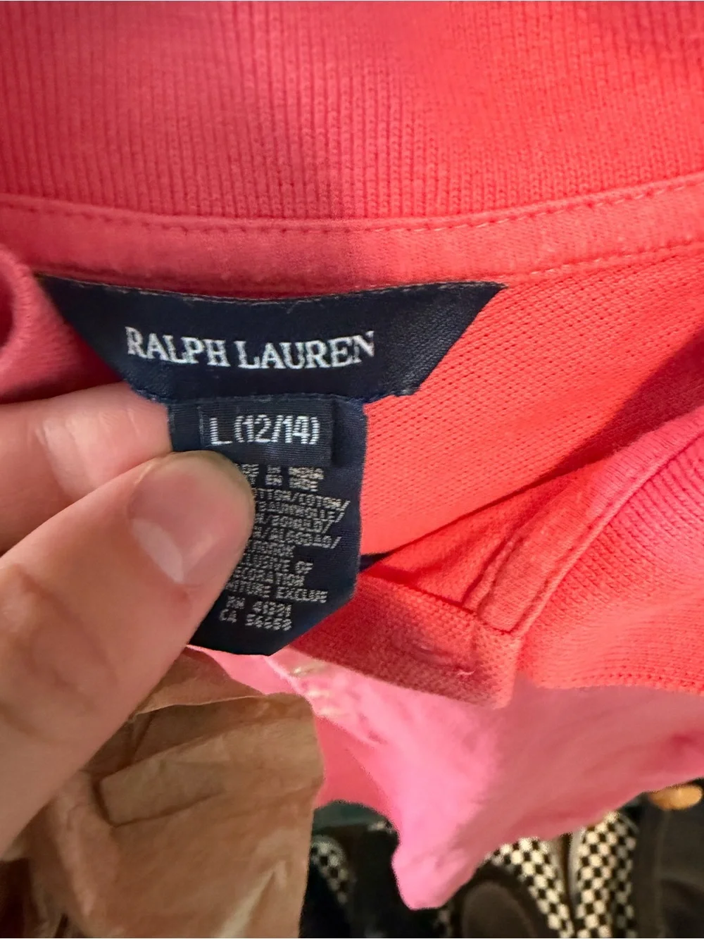Ralph Lauren Coral Pink Girls Polo Shirt with Embroidered Pony